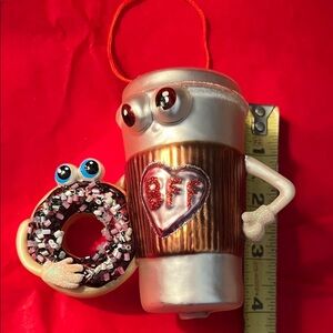 Coffee Best Friends Christmas ornament 4 inches tall